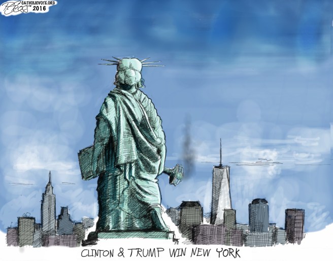 Clinton &amp; Trump win New York